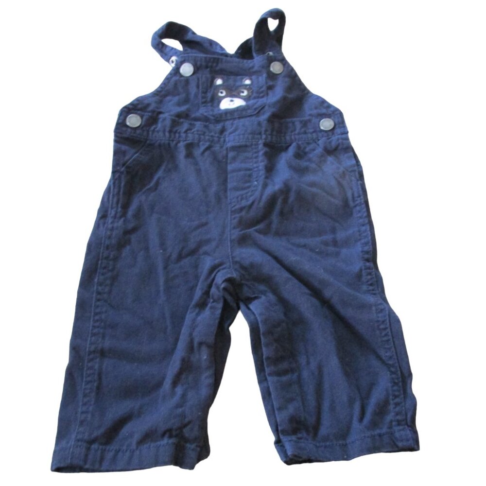 Little Wonders Bib Overalls Infant Boys Size 3-6M  Navy Blue Adjustable Bottoms